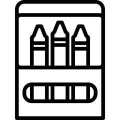 crayons line icon