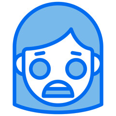 confounded blue line icon