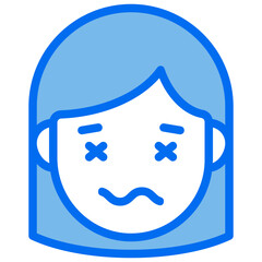 dead blue line icon