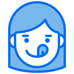 delicious blue line icon
