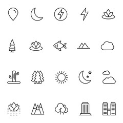 outline icon for nature