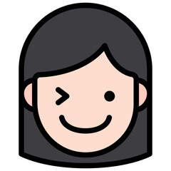 cheerful line icon