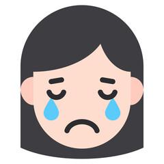 cry flat icon
