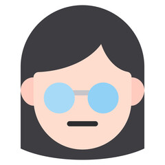 nerd flat icon
