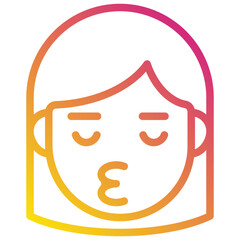 kiss gradient icon