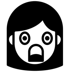 shocked glyph icon