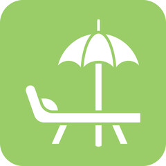 Beach Umbrella Icon Style