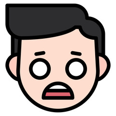 confounded line icon