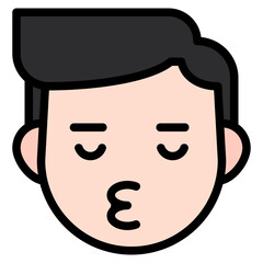 kiss line icon