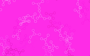 Light Pink vector background with forms of artificial intelligence.