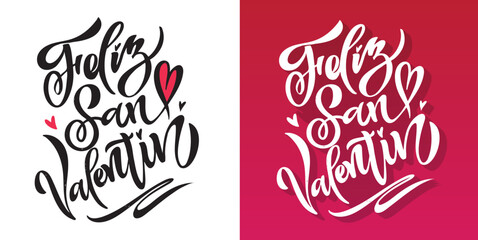 Happy Valentine's day - lettering in spanish. Love you art. 