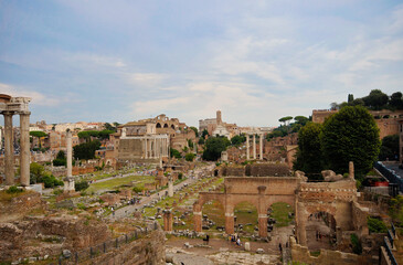 Obraz premium Photo of Foro Romano in summer, Rome , Italy