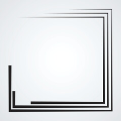 Rectangle Logo with lines.Rectangle unusual icon Design .frame with Vector stripes for images