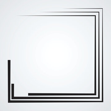 Rectangle Logo with lines.Rectangle unusual icon Design .frame with Vector stripes for images