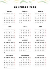 Calendar Template 2023