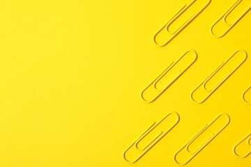 Concept of different stationery accessories, space for text