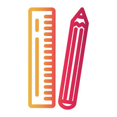 pencil and ruler icon