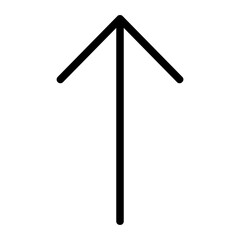 Obraz premium up arrow line icon