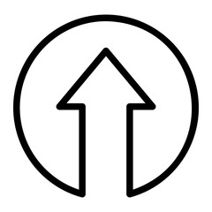 up arrow line icon