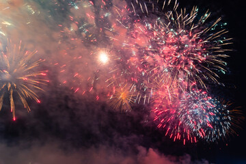 Fireworks. Event or festival or celebration background photo