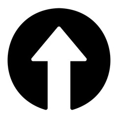 up arrow glyph icon