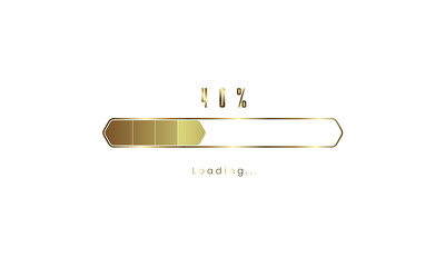 80 percent golden Futuristic Progress loading bar. gold Loading bar process of indicators. premium...
