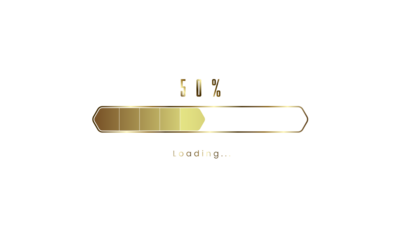 85rcent golden Futuristic Progress loading bar. gold Loading bar process of indicators. premium gold downloading.