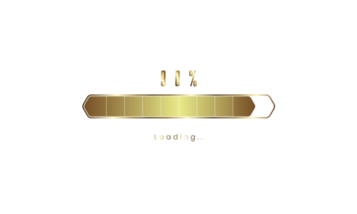 90 percent golden Futuristic Progress loading bar. gold Loading bar process of indicators. premium gold downloading.