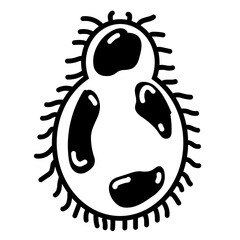 Some Forms Icons of Bacteria and Viruses Visibile Through a Microscope 