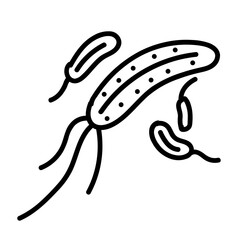 Some Forms Icons of Bacteria and Viruses Visibile Through a Microscope 