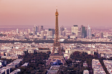 Fototapeta na wymiar Aerial view of Paris, September 2021. France
