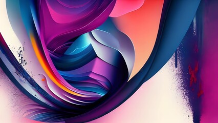 Abstract flat colorful geometric background using generative AI