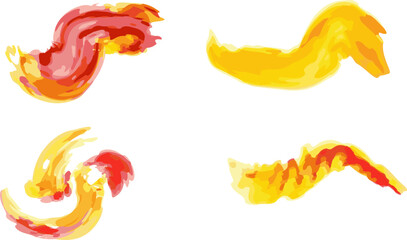  Brush strokes isolated. Editable brush arts