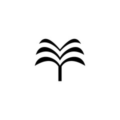 palm tree logo design vector sign