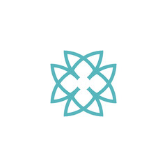 lotus ornament logo design vector sign