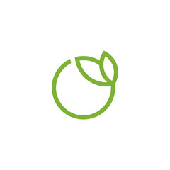 circle leaf logo design