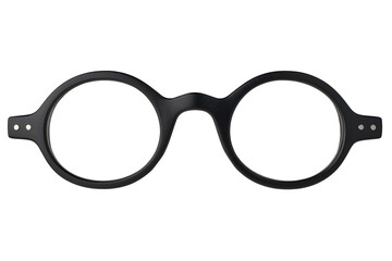 Black round eyeglasses