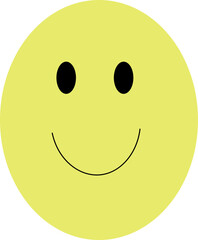 Happy smiley yellow face illustration