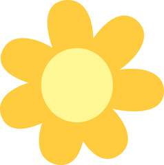 Yellow daisy flower illustration
