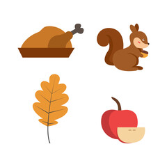 Thanksgiving Autumn collection for template design elements