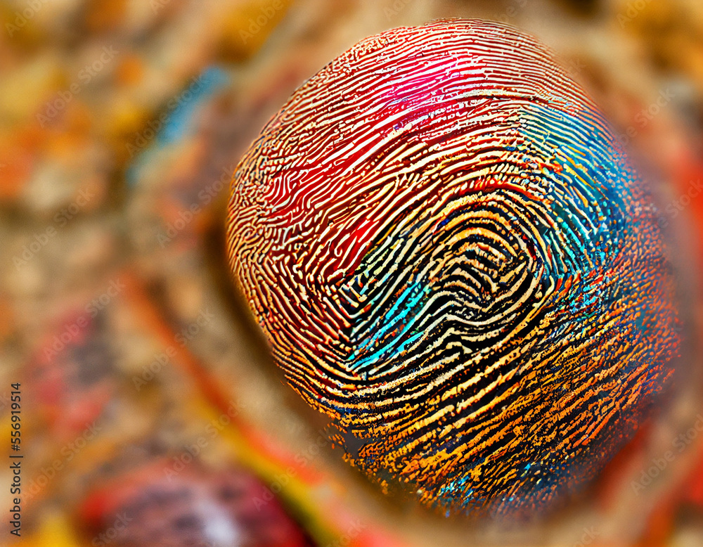 Leinwandbilder close up beautiful abstract multi colored fingerprint on background texture for design.