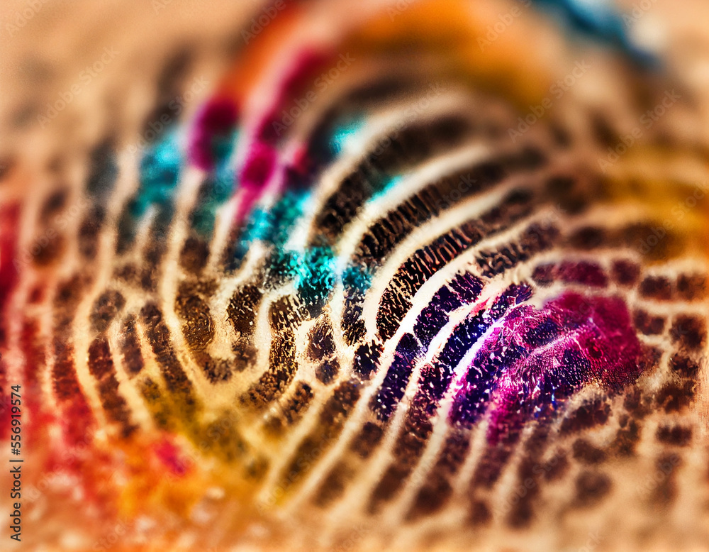 Leinwandbilder close up beautiful abstract multi colored fingerprint on background texture for design.