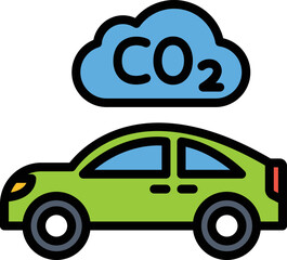 Carbon car Vector Icon
