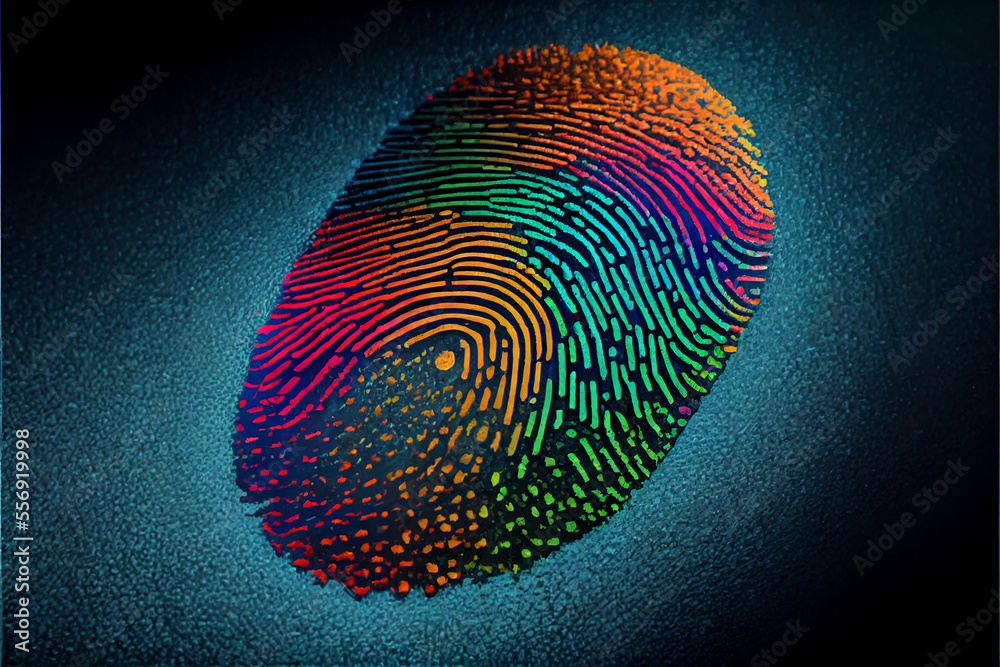 Leinwandbilder close up beautiful abstract multi colored fingerprint on background texture for design.