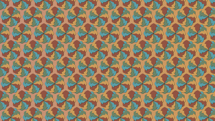 Renaissance Color scheme - Geometrical textured pattern with decorative ornamental illustrations for desktop, wallpaper, background, texture (Vintage, antique, ancient, old, retro, floral)