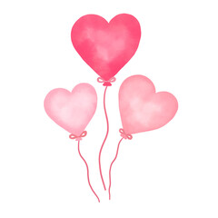 Pink Balloons. Valentine Day. Valentine Balloon Heart. Valentine symbol.