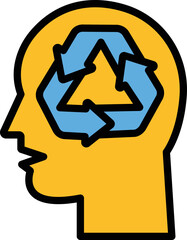 Mind recycle Vector Icon
