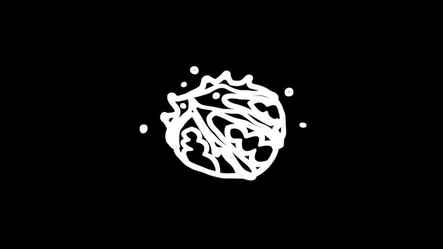 icon sign or symbol animation. White Highlight Elements. Doodle loop animation. doodle style on transparent background. Jittery Artistic Motion. scribble seamless loop animation.