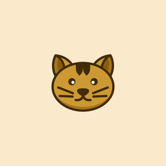 Cute Cat Concept Logo Design