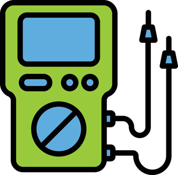  Green ammeter Vector Icon
